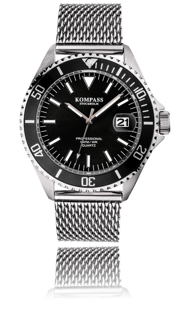 Kompass Professional Diver Mesh Black