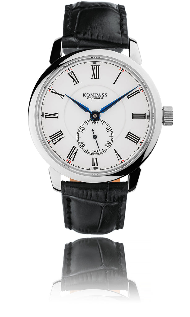 KOMPASS GRAND MASTER WHITE DIAL BLACK STRAP