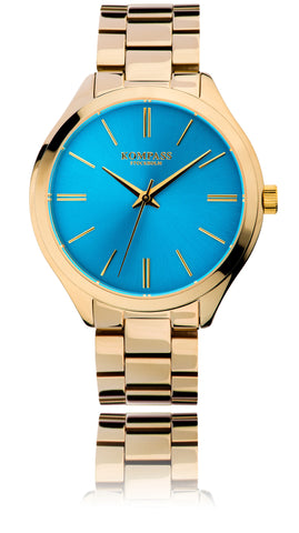 KOMPASS COSMOPOLITAN GOLD TEAL DIAL